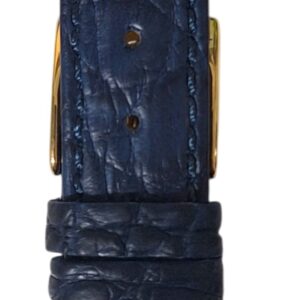 Cinturino in vero coccodrillo piatto
18x14 mm blu opaco