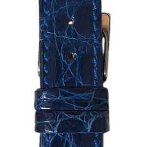 Cinturino in vero coccodrillo piatto
18x14 mm blu
