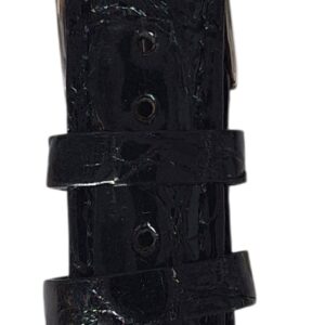 Cinturino in vero coccodrillo semi bombato
20x16 mm nero
