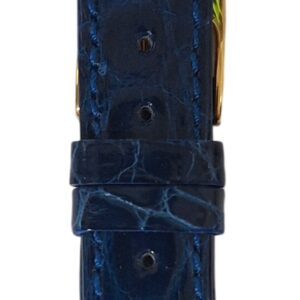Cinturino in vero coccodrillo piatto
20x14 mm blu