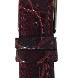 Cinturino in vero coccodrillo piatto
20x14 mm bordeaux