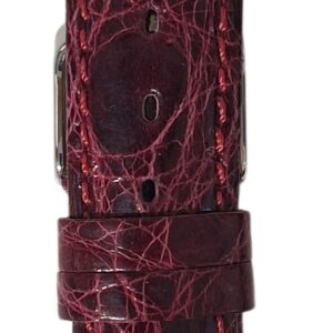 Cinturino in vero coccodrillo semi bombato
20x16 mm bordeaux