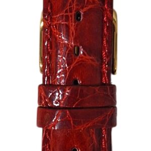 Cinturino in vero coccodrillo semi bombato
20x16 mm rosso