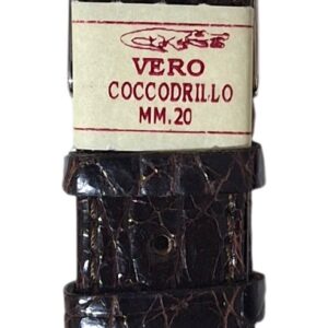 Cinturino in vero coccodrillo piatto
20x16 mm testa di moro