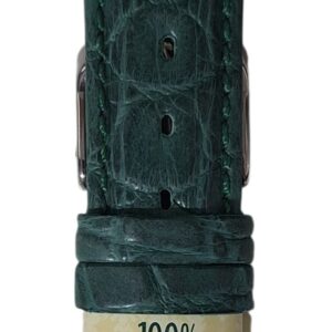 Cinturino in vero coccodrillo semi bombato
20x16 mm verde opaco