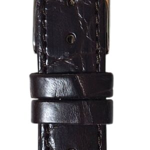Cinturino in vero coccodrillo piatto
20x14 mm testa di moro opaco