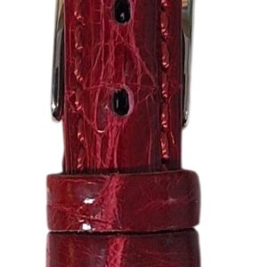 Cinturino in vero coccodrillo semi bombato
12 mm bordeaux