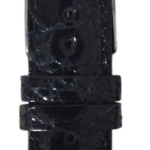 Cinturino in vero coccodrillo semi bombato
20 mm nero