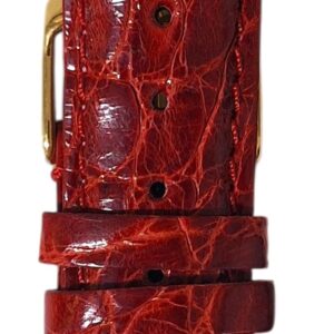 Cinturino in vero coccodrillo semi bombato
20 mm rosso