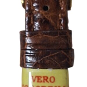 Cinturino in vero coccodrillo semi bombato
12 mm testa moro xl