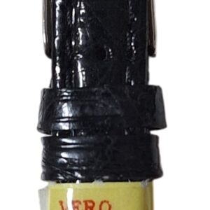 Cinturino in vero coccodrillo semi bombato
12 mm nero xl