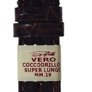 Cinturino in vero coccodrillo semi bombato
18 mm testa di moro xl
