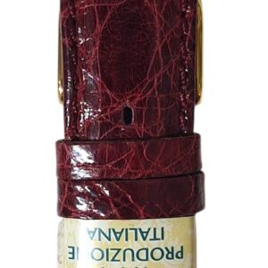 Cinturino in vero coccodrillo semi bombato
20 x 16 mm bordeaux xl
