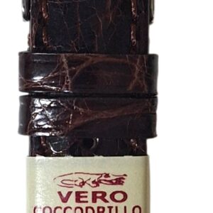 Cinturino in vero coccodrillo semi bombato
20 x 16 mm testa di moro xl