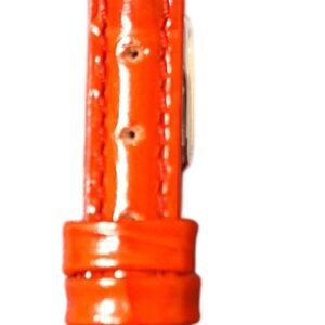 Cinturino in pelle stampata cocco, tranciato imbottito, parallelo punta lancia
10 mm rosso Bornabari