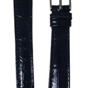 Cinturino in pelle stampata cocco, tranciato imbottito, parallelo punta lancia
8 mm nero Bornabari