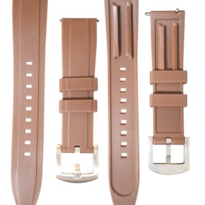 Cinturino in silicone 20 mm marrone
